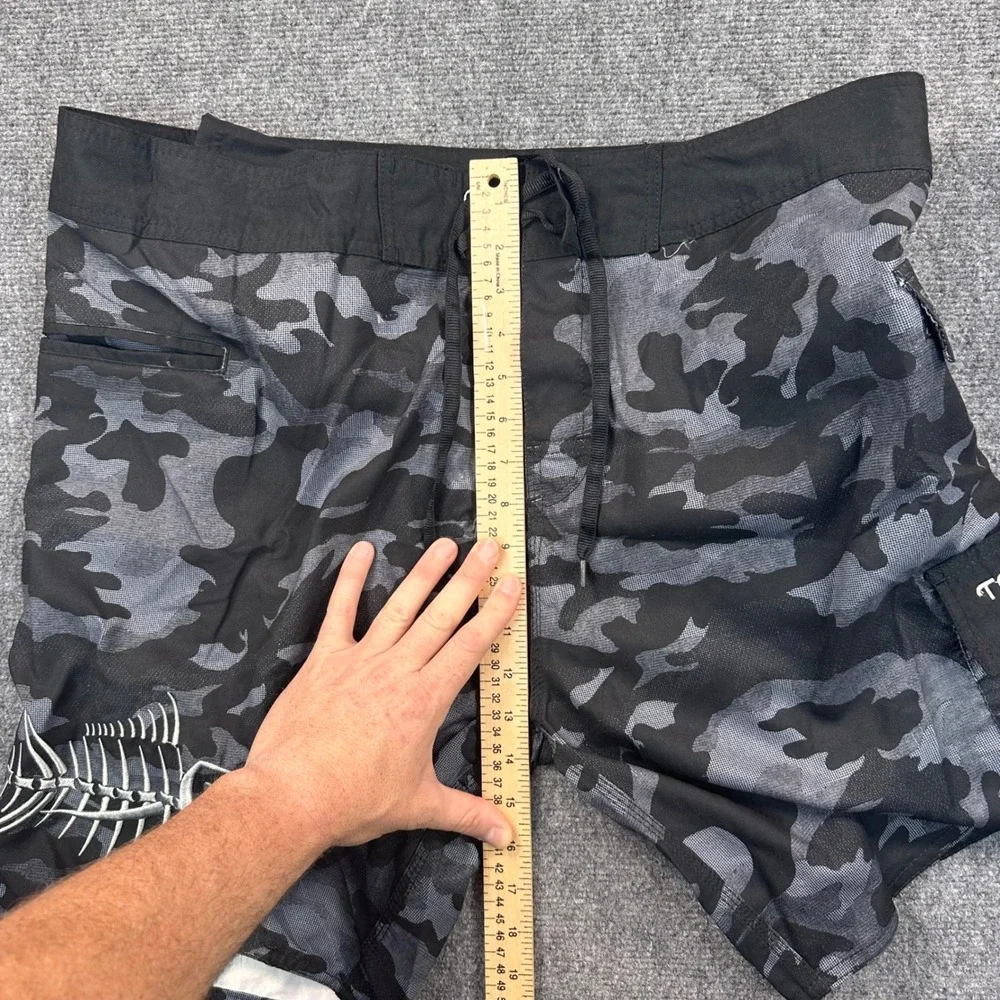 [Lot of 2]Tormenter Board Shorts Men's‎ 40 Black Camo Cargo Swim Trunks Big Fish